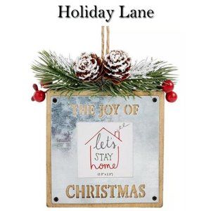 2 Holiday Lane Joy of Christmas Picture Frame Ornaments NWT